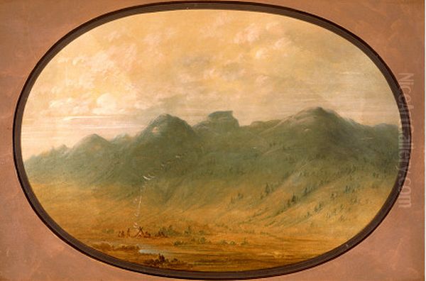 View of the Crystal Mountains, Brazil Oil Painting by George Catlin