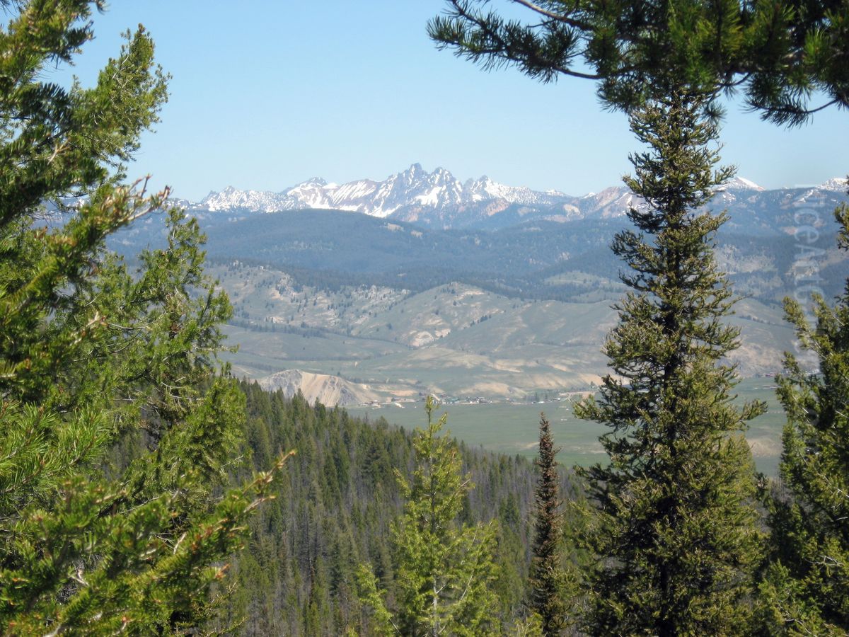 Salmon River Mountains Oil Painting by George Catlin