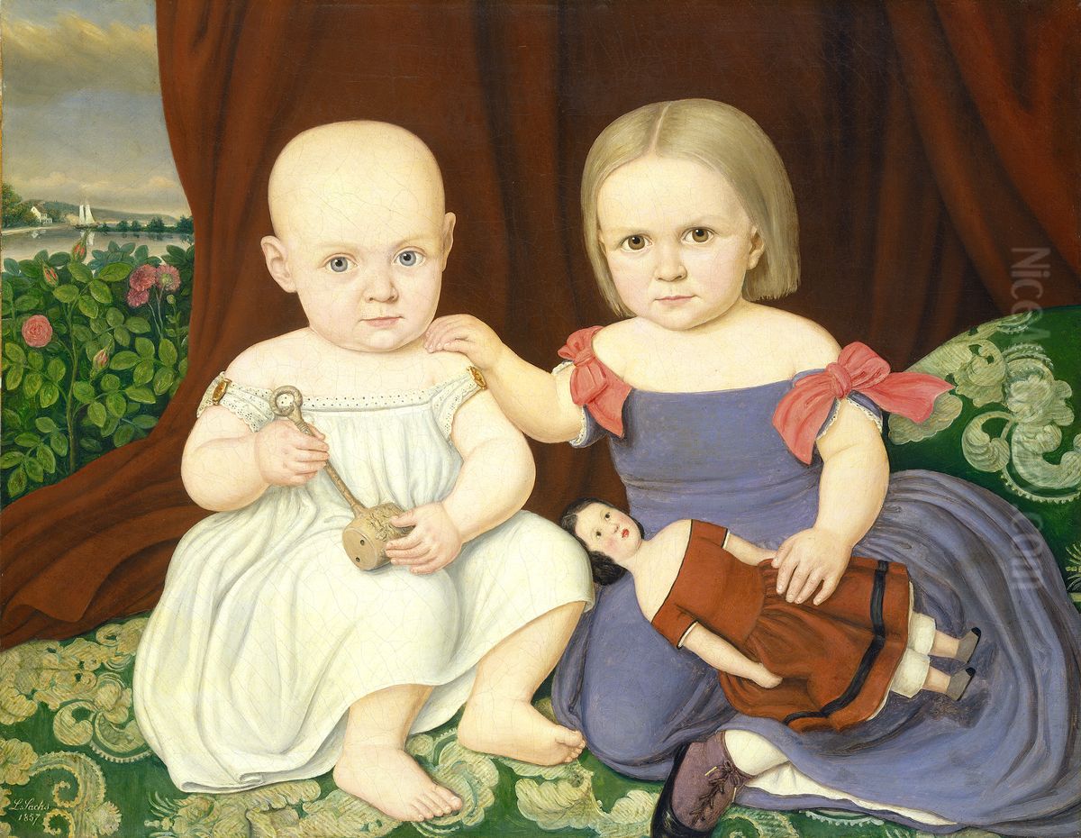 The Herbert Children Oil Painting by Lambert Sachs