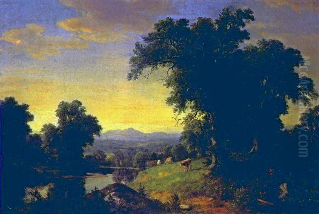 A Pastoral Scene Oil Painting by Asher Brown Durand