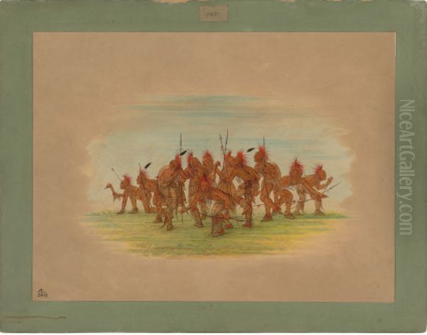 Discovery Dance - Saukie Oil Painting by George Catlin