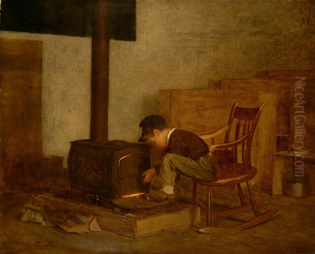 The Early Scholar Oil Painting by Eastman Johnson