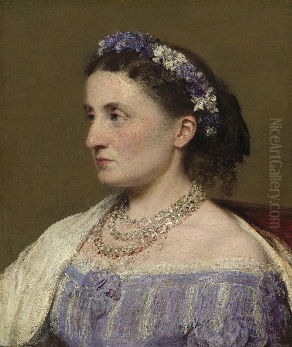 Duchess de Fitz-James Oil Painting by Henri Fantin-Latour