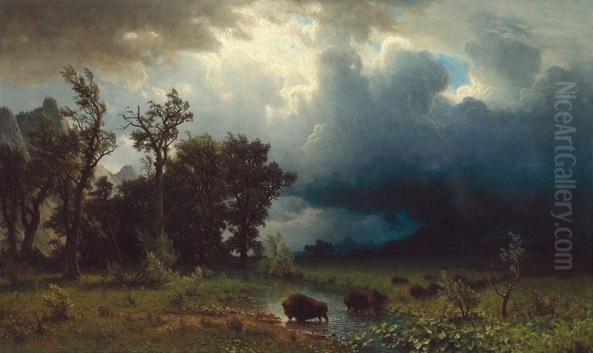 The Impending Storm Oil Painting by Albert Bierstadt