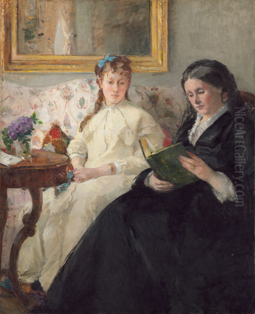 The Mother and Sister of the Artist Oil Painting by Berthe Morisot