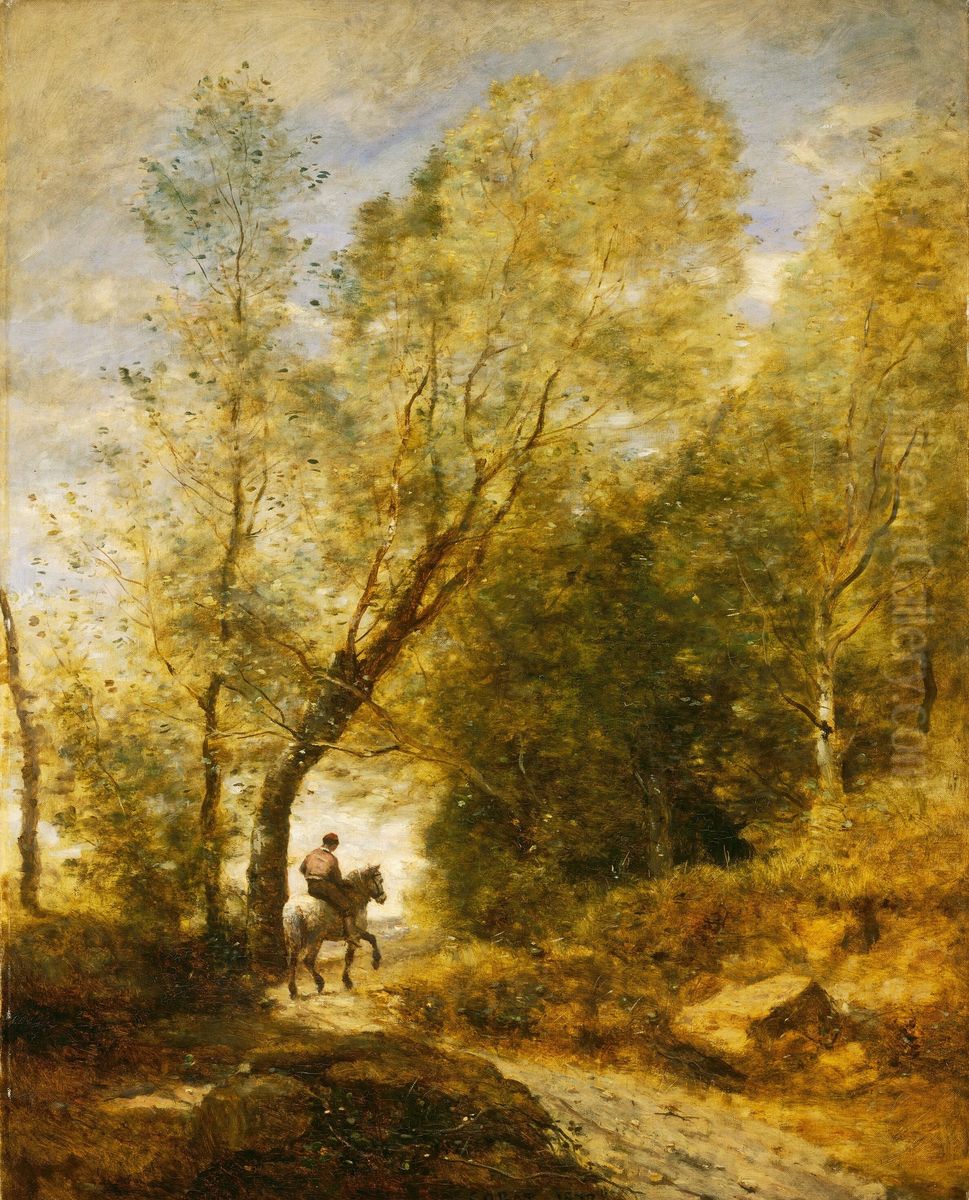 The Forest of Coubron Oil Painting by Jean-Baptiste Camille Corot