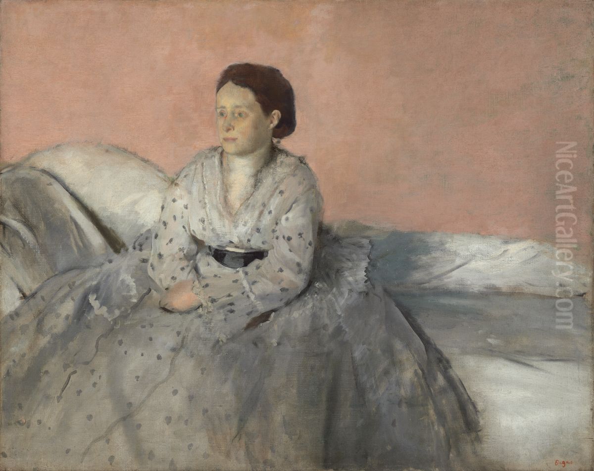 Portrat der Madame Rene de Gas Oil Painting by Edgar Degas