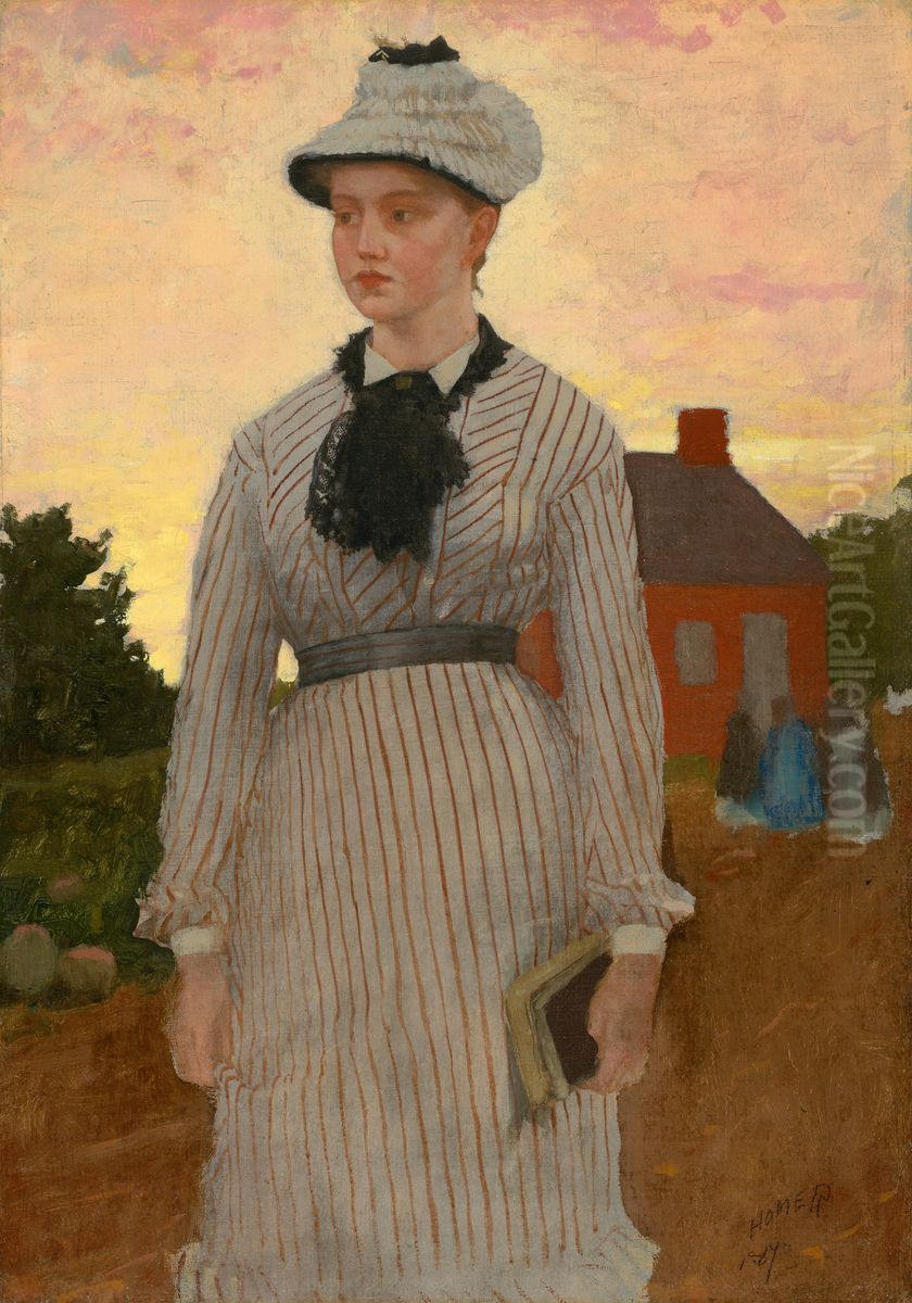 The Red School House Oil Painting by Winslow Homer