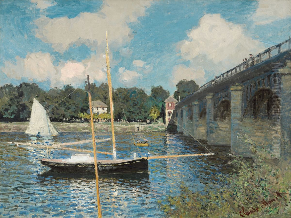 Le Pont routier, Argenteuil Oil Painting by Claude Oscar Monet