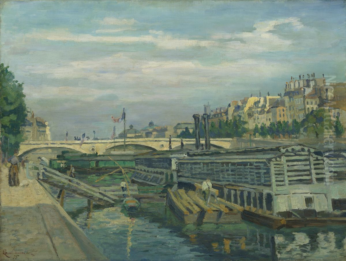The Bridge of Louis Philippe Oil Painting by Armand Guillaumin