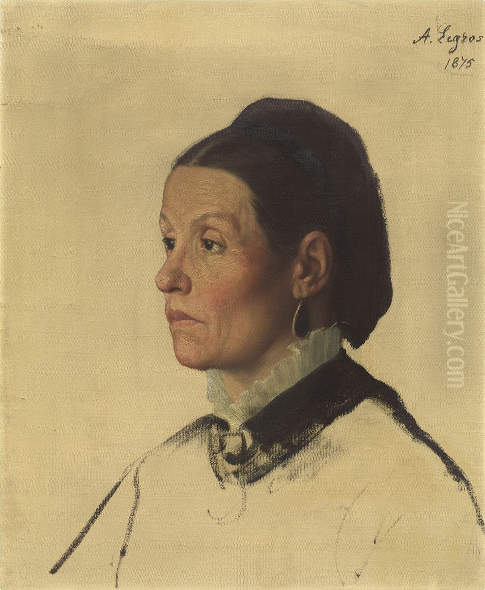Portrait of a Woman Oil Painting by Alphonse Legros