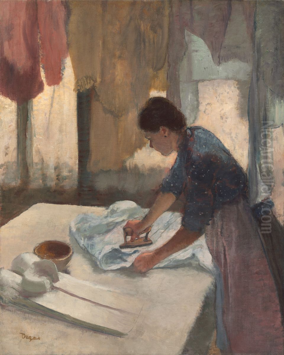Woman Ironing Oil Painting by Edgar Degas