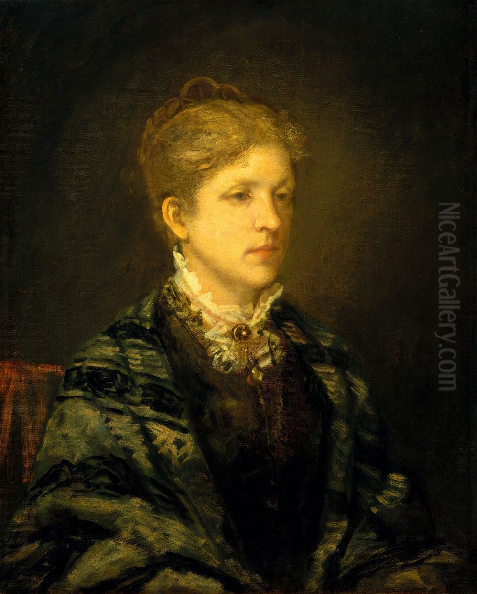 Agnes Gordon Higginson Fuller (Mrs. George Fuller) Oil Painting by George Fuller