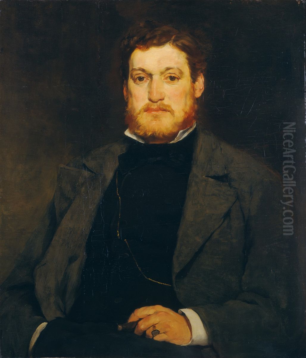 William Gedney Bunce Oil Painting by Frank Duveneck