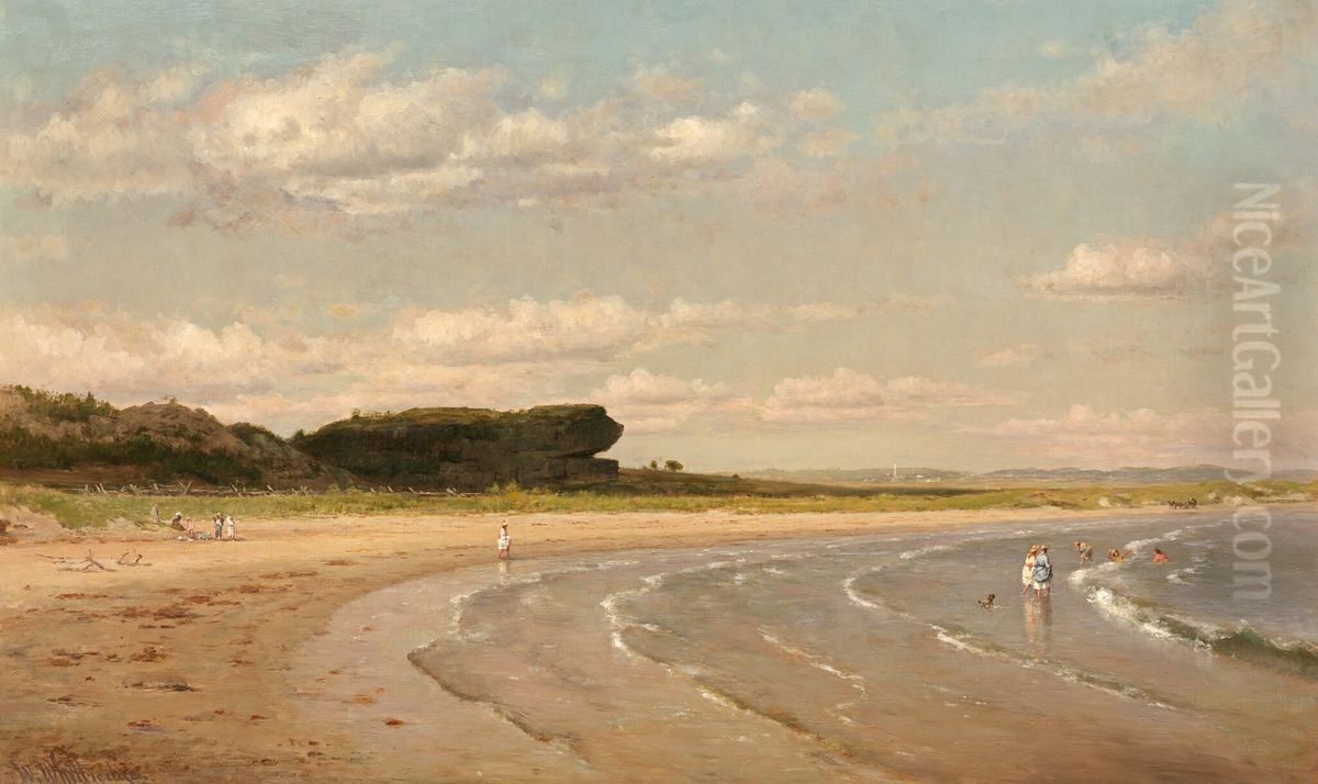 Second Beach, Newport Oil Painting by Worthington Whittredge