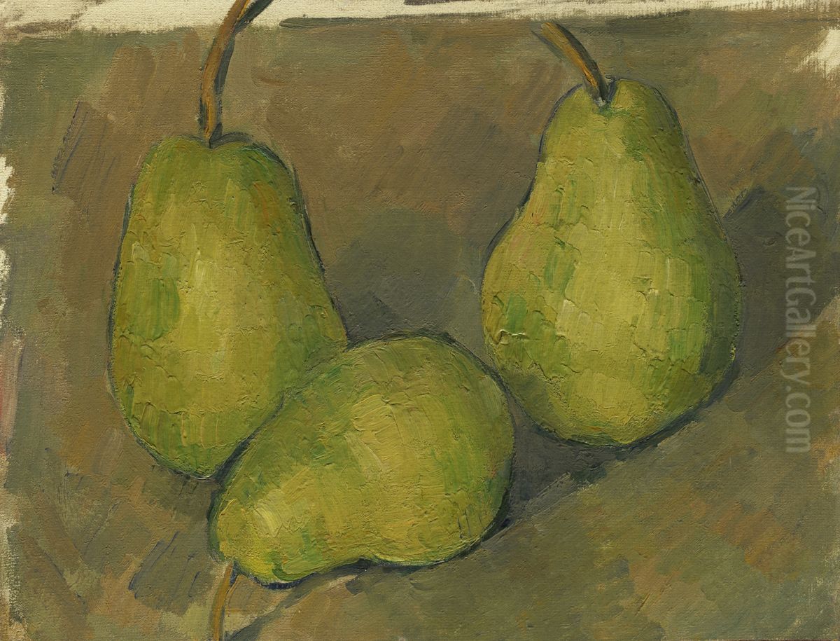 Three Pears Oil Painting by Paul Cezanne