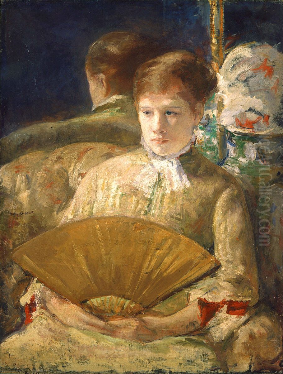 Woman with a Fan Oil Painting by Mary Cassatt