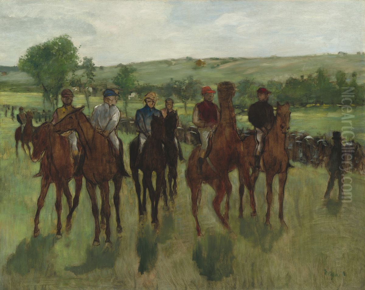 The Riders Oil Painting by Edgar Degas