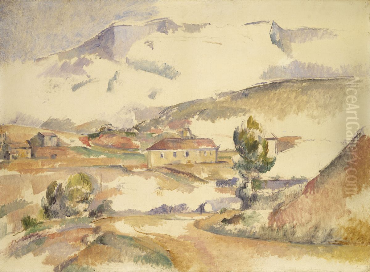Montagne Sainte-Victoire, from near Gardanne Oil Painting by Paul Cezanne