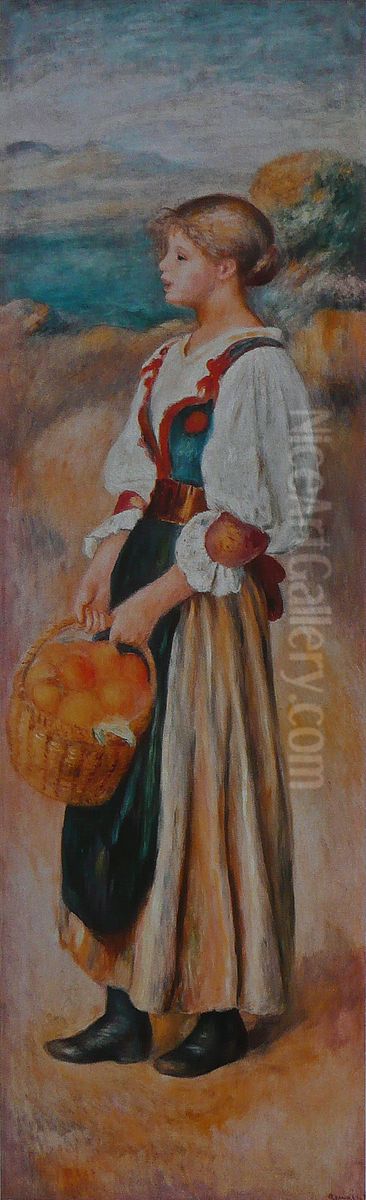 La Marchande d'oranges Oil Painting by Pierre Auguste Renoir