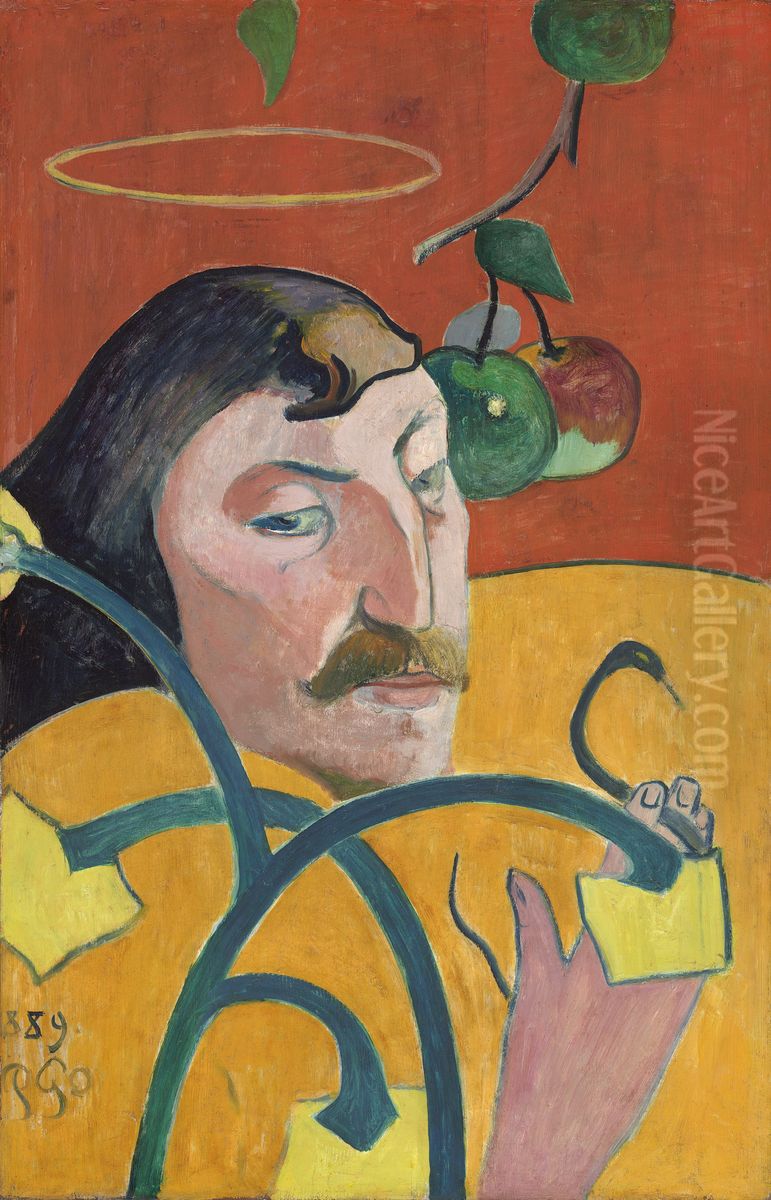Self-Portrait with Halo Oil Painting by Paul Gauguin