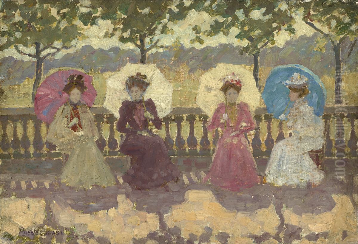 In the Park, Paris Oil Painting by Maurice Prendergast
