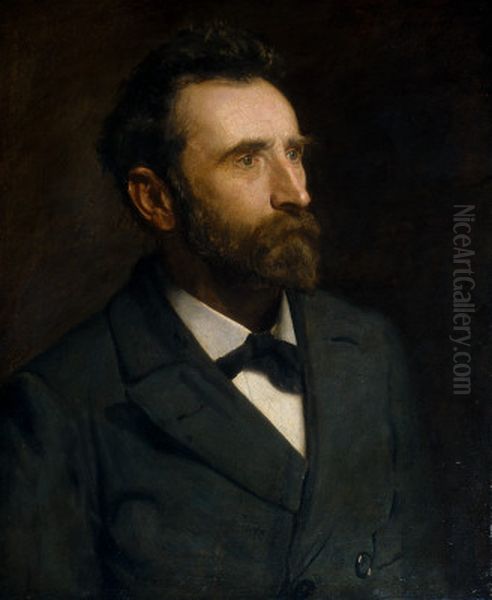 Louis Husson Oil Painting by Thomas Cowperthwait Eakins