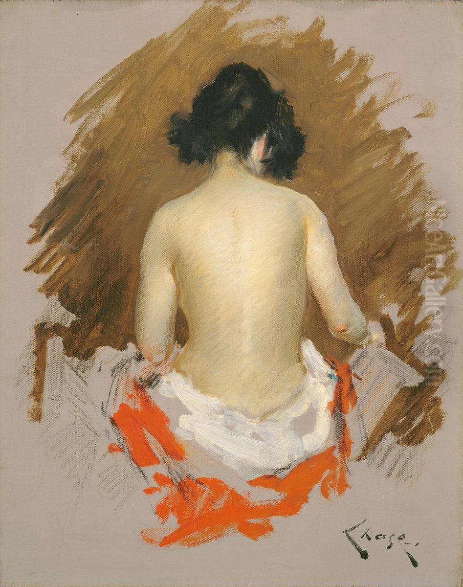 Nude Oil Painting by William Merritt Chase
