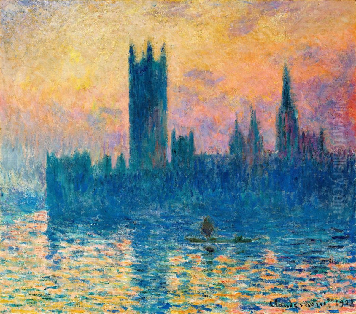 The Houses of Parliament, sunset Oil Painting by Claude Oscar Monet