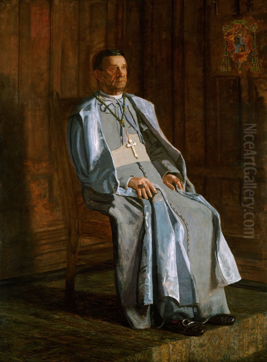 Archbishop Diomede Falconio Oil Painting by Thomas Cowperthwait Eakins