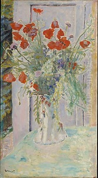 Poppies in a Vase Oil Painting by Pierre Bonnard