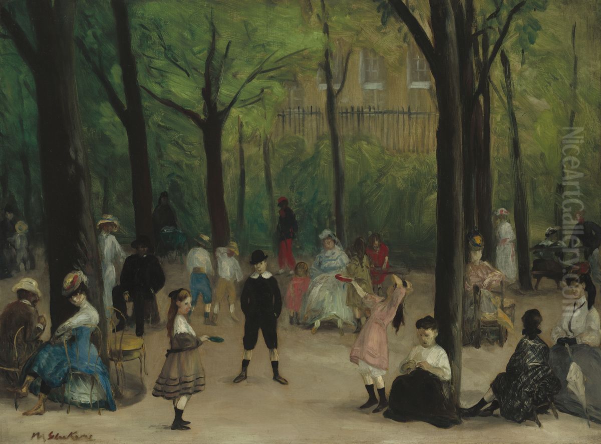 Luxembourg Gardens Oil Painting by William James Glackens