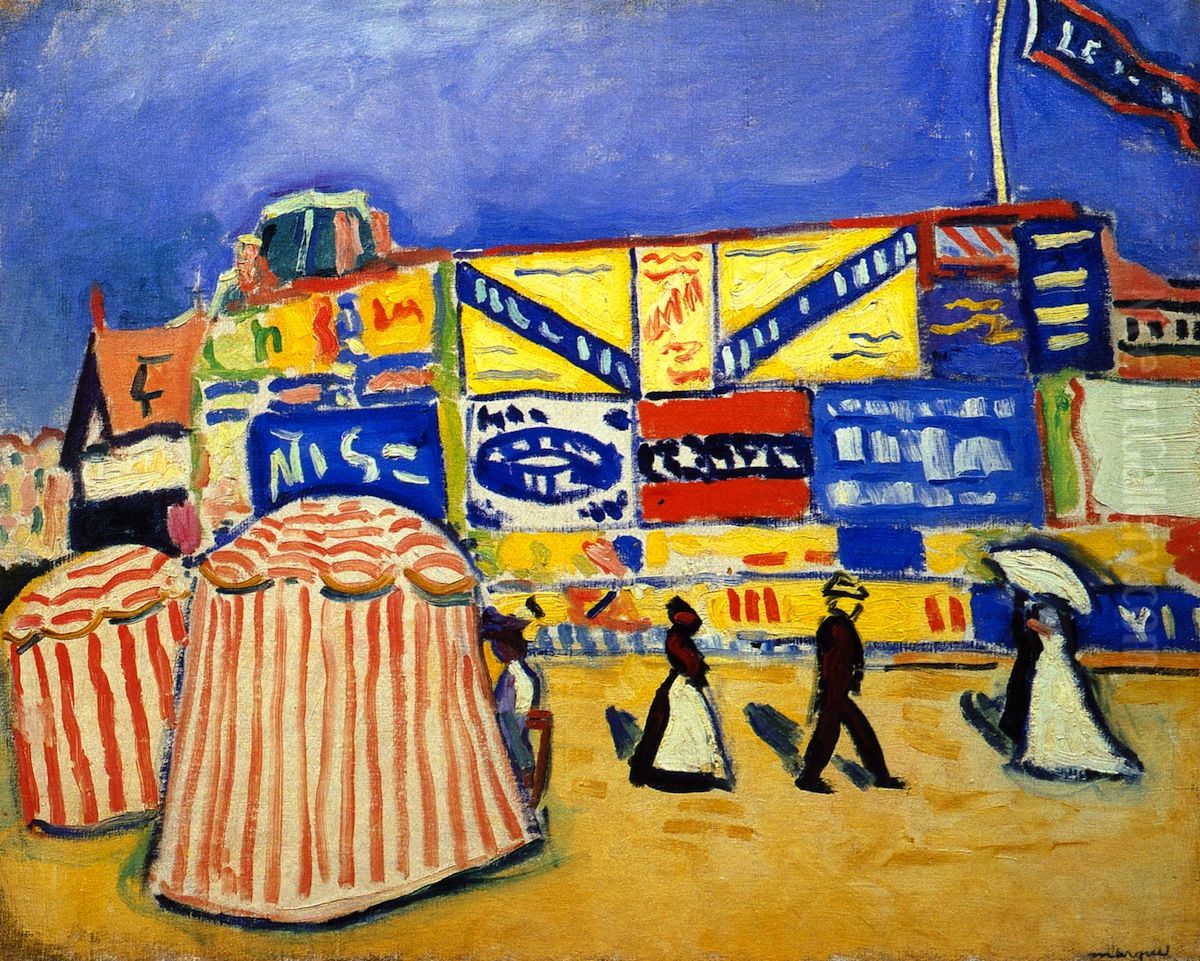 Posters at Trouville Oil Painting by Albert Marquet
