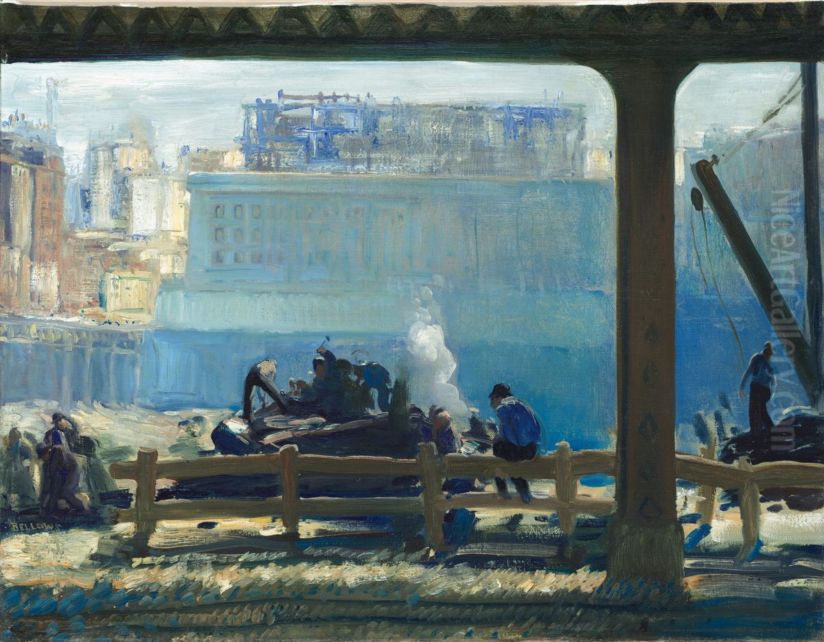 Blue Morning Oil Painting by George Wesley Bellows