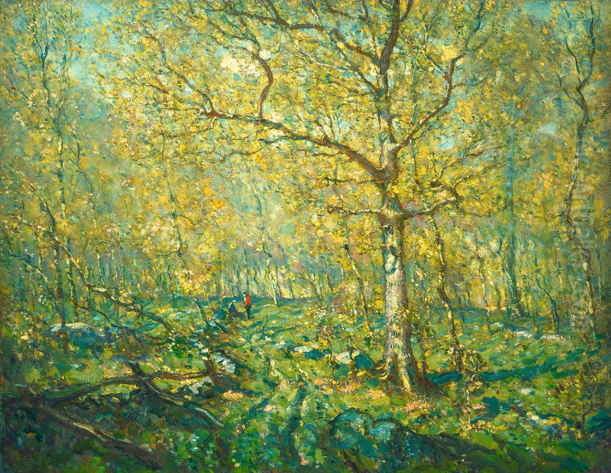 Spring Woods Oil Painting by Henry Ward Ranger
