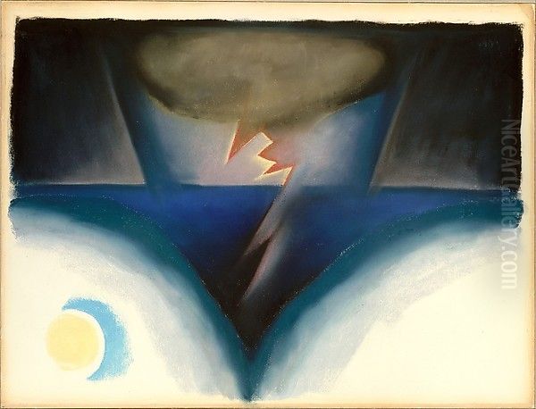 A Storm Oil Painting by Georgia O'Keeffe