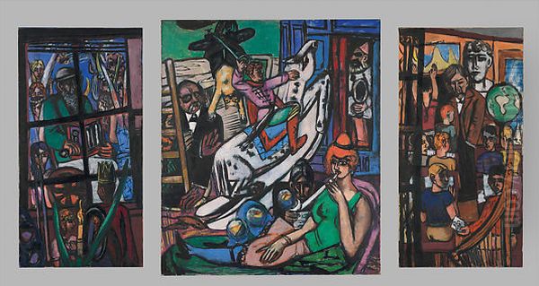 The Beginning Oil Painting by Max Beckmann