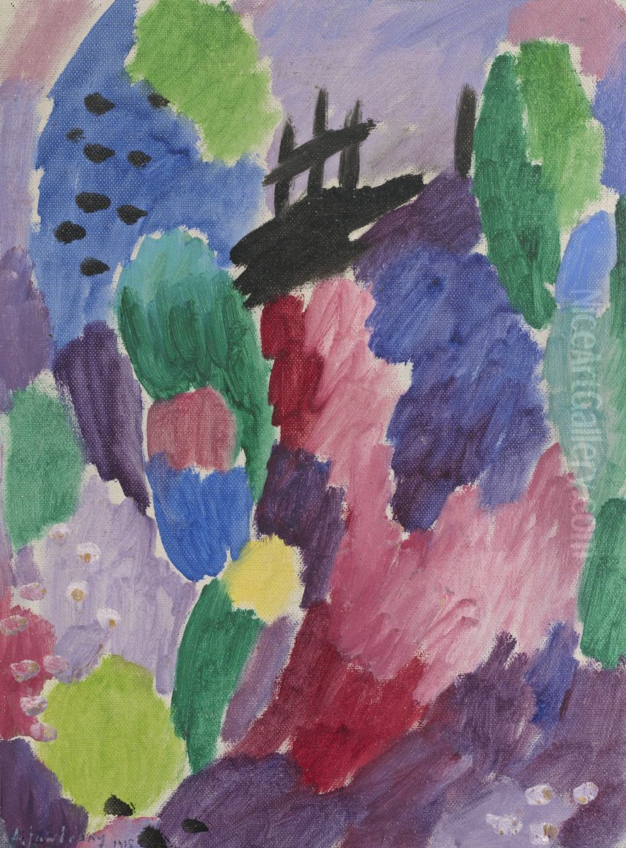 Red Path, St. Prex Oil Painting by Alexei Jawlensky