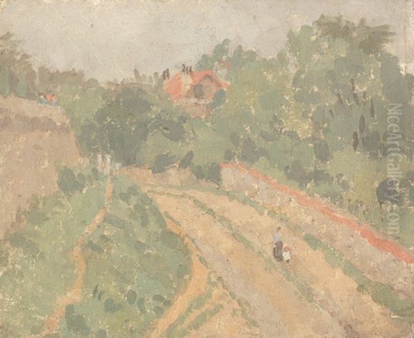 Rue Terre Neuve, Meudon Oil Painting by Gwen John