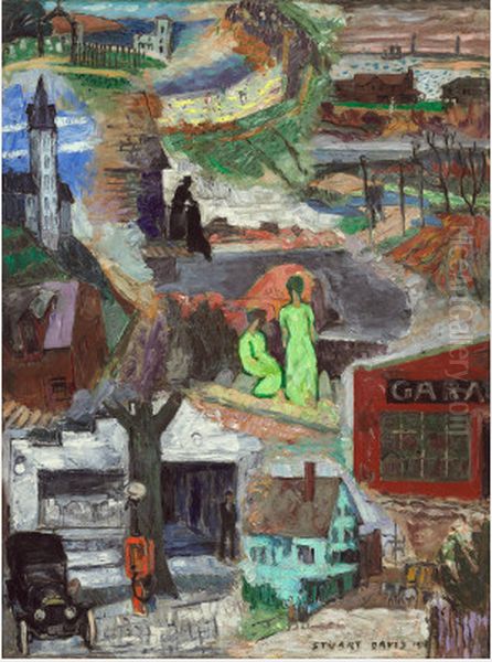 Multiple Views Oil Painting by Stuart Davis