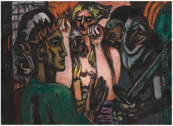 Christ in Limbo Oil Painting by Max Beckmann