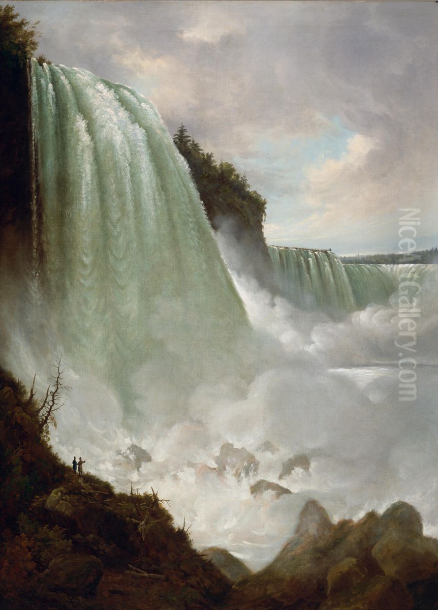 The Niagara River at the Cataract Oil Painting by Gustav Grunewald