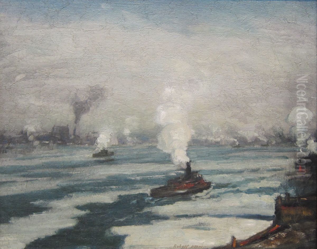Ice Floe Oil Painting by Robert Henri