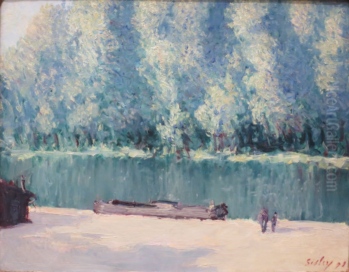 Banks of the Loing Oil Painting by Alfred Sisley