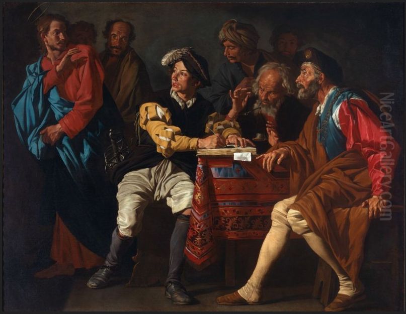 The calling of St. Mathew Oil Painting by Matthias Stom