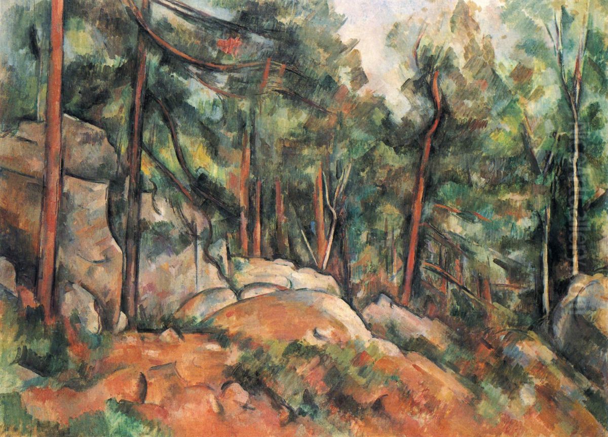 Interieur de foret Oil Painting by Paul Cezanne