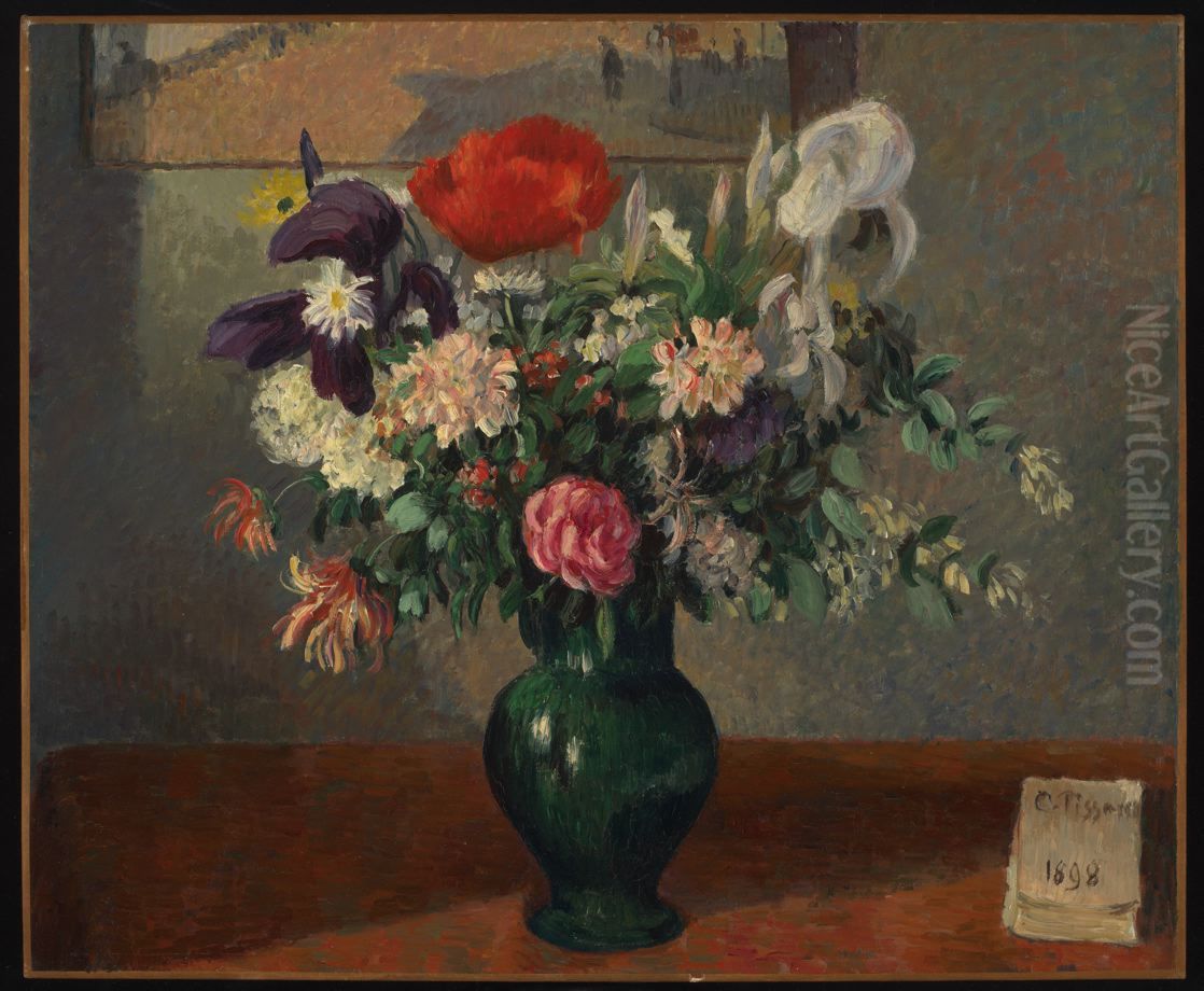 Bouquet of Flowers Oil Painting by Camille Pissarro