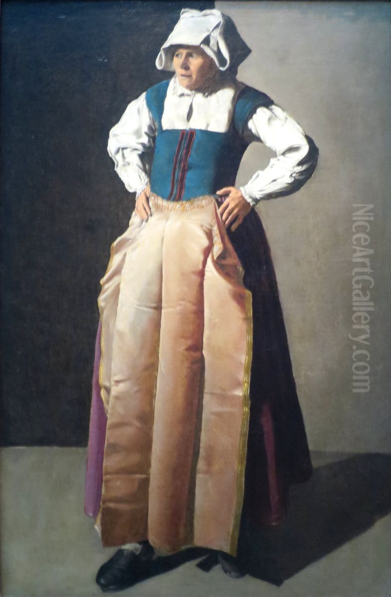 Portrat einer alten Frau (Alte) Oil Painting by Georges de La Tour