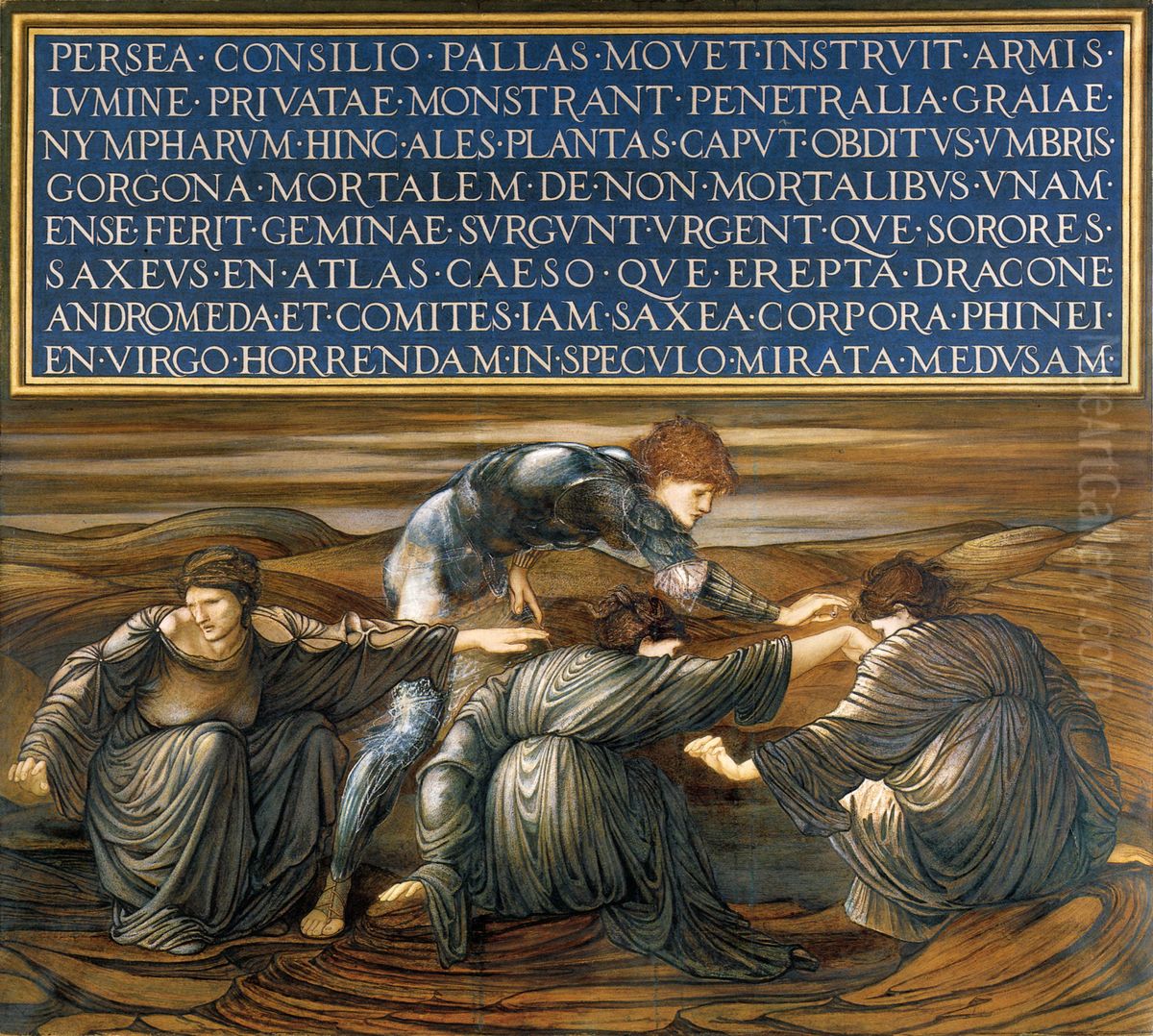 The Perseus Series: Perseus and the Graiae Oil Painting by Edward Burne-Jones