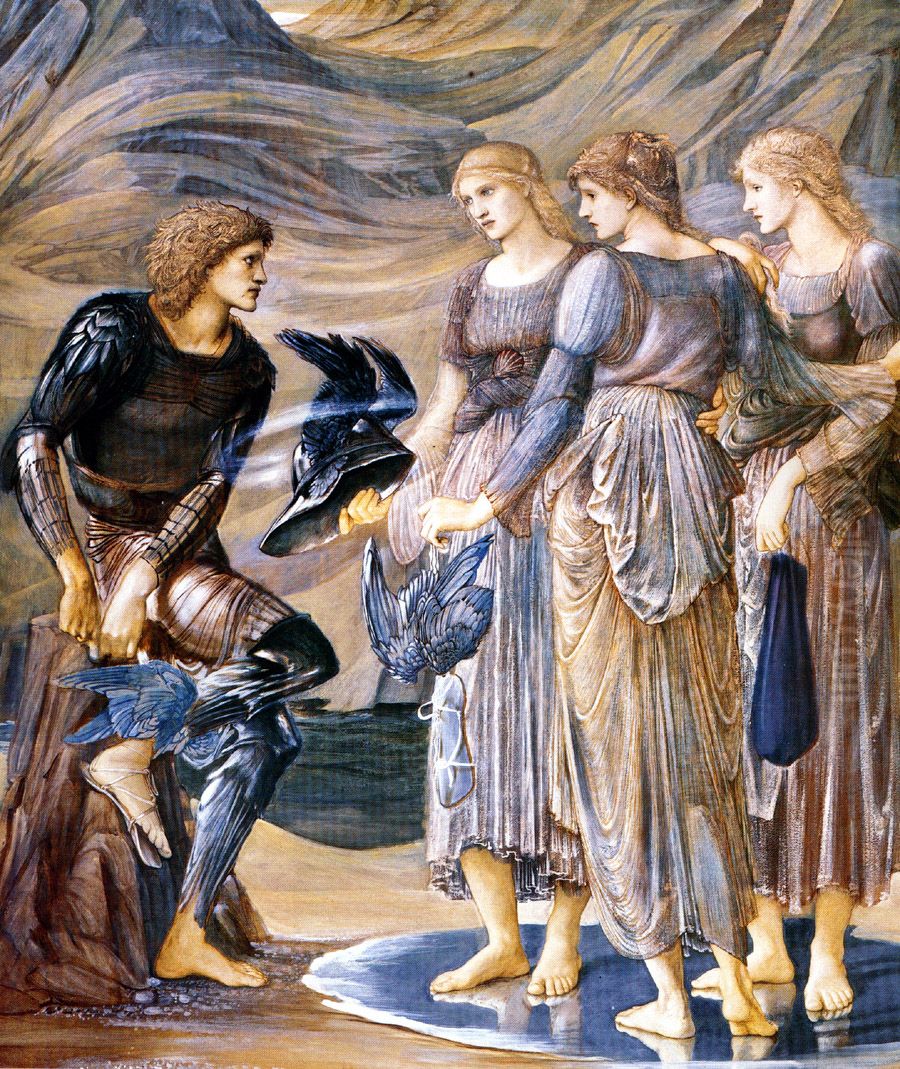 Perseus and the Sea Nymphs Oil Painting by Edward Burne-Jones